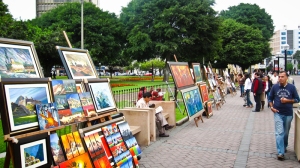 An art fair near Parque Kennedy